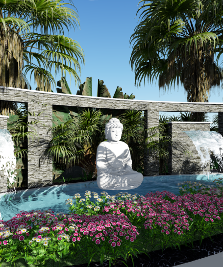 Blueskyproperties.in Aura Blue Sky Buddha Statue